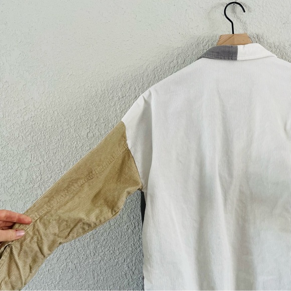 ACOA Corduroy Colorblock Oversized Shirt / Shacket - Picture 7 of 13